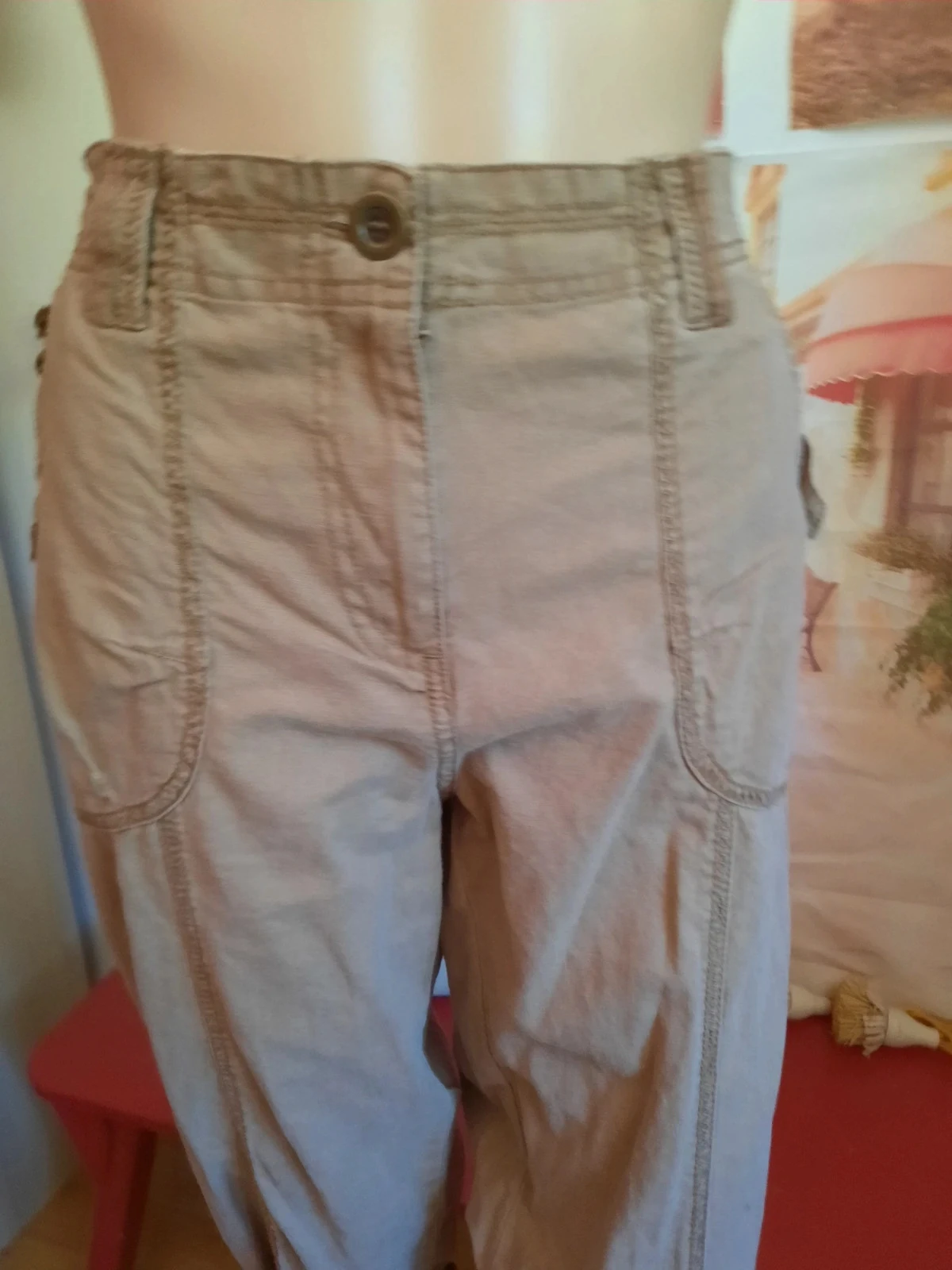 🥀Pantacourt lin et Coton, femme Taille 50. – photo 5